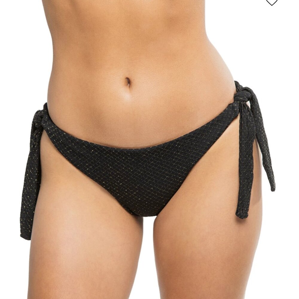 Frankie Textured Tie Side Hipster Bikini Bottom